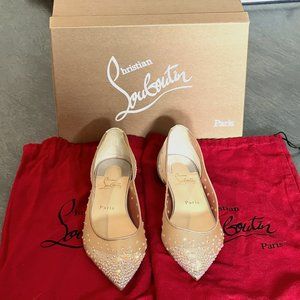 Gorgeous Christian Louboutin Follies Strass Flats